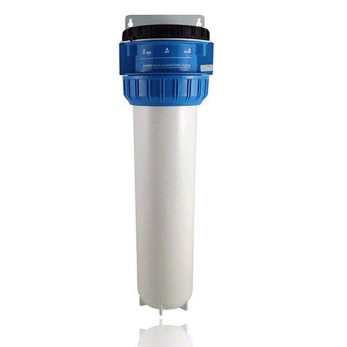 RF Jumbo Wasserfilter Filtergeh&auml;use, 20 Zoll, mit integriertem Bypass, blau/weiss