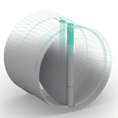 PVC R&uuml;ckschlagklappe mit Muffe f&uuml;r senkrechten Einbau, Ausf&uuml;hrung 1