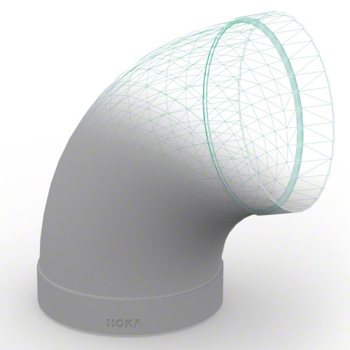PVDF Rohrbogen mit Muffen 60&deg;