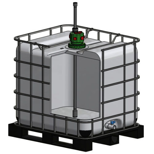 Sauglanze verstellbar aus PE f&uuml;r MULTI FLEX BLOCK mit Borsilikatkugel und EPDM Dichtung